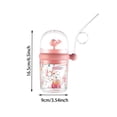 thumbnail image 2 of Cute Whale Tumbler with Straw, Clear PC Water Bottle, Dustproof Lid Cup, Reusable Drinkware for Home Office(Purple), 2 of 5