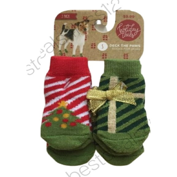 Holiday Tail Socks for dogs SMALL 2 pack