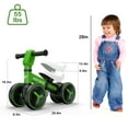 thumbnail image 3 of Wdmiya Baby Balance Bike, Toddler Bike with 4 Wheels, for 12-36 Months Toddler Walker Gifts Boys Girls, Kids Bike Riding Toys with Adjustable Seat, Best 1st Birthday Gift Infant Bicycle, Green, 3 of 9
