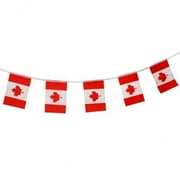 Colcolo 6xCanada Nation Flag Bnners String Flags for Sport Bars Party Decoration 5.5M