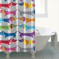 thumbnail image 4 of Colorful Funny Dachshund Shower Curtain 72"x84" ,Bathroom Decorative Shower Curtains Set with 12 Hooks,Modern Waterproof Washable Shower Curtain, 4 of 6