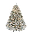 thumbnail image 1 of Qinaqin 4.5Ft Artificial Christmas Tree con cm de Anchoarm Blanco Lights Realistic Flocked Material Festive Metálico Alturainges y Plegable Base Adecuado para Family Gatherings, 1 of 7