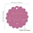 thumbnail image 6 of Inkdotpot Real Rose Gold Foil Happy Holiday Tags Favor Hang Paper Tags 50 Pieces, 6 of 7