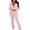 Pink, variant on Homenesgenics Sports Set for Women Ladies Fashion Casual Slim Solid Color Suit Suit office Two-piece Suit