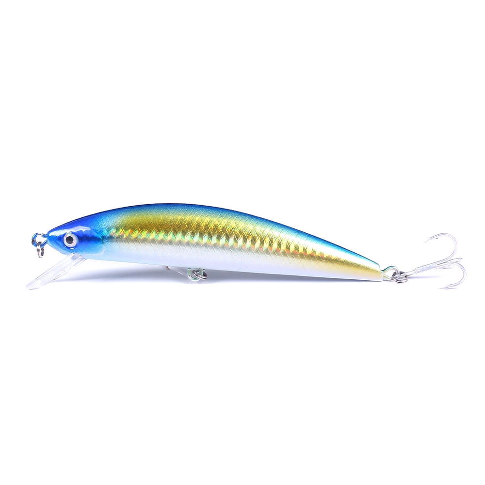HENGJIA Fishing Lures Large Hard Bait Minnow VIB Lure with Treble Hook Life-Like Swimbait Fishing Bait Popper Crankbait Sinking Lure for Trout Bass Walleye Redfish, 5PCS