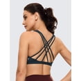 thumbnail image 3 of Sostén CRZ YOGA sin aros con copas acolchadas, escote en V y tiras, talla grande, azul marino, 3 of 4