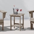 thumbnail image 1 of WestinTrends Outdoor Side Table, All Weather Poly Lumber Adirondack Small Patio Table Square End Table for Pool Balcony Deck Porch Lawn Backyard, Weathered Wood, 1 of 13