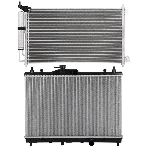 cciyu Aluminum Radiator Replacement 2009-2014 for Nissan for Cube13127 radiator Plastic Radiator Auto Parts Complete radiator Radiator Engine Coolant Radiator Assembly Radiator