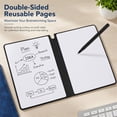 thumbnail image 5 of Dry Erase Notebook A5 Whiteboard Notebook Reusable Notebook Whiteboard Portable Notebook with Marker & Wipe Cloth for Office and Taking Notes, Foldable (Dark Blue) QZS, 5 of 5