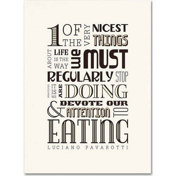 Trademark Fine Art "Take Time to Eat II" Canvas Art by Megan Romo