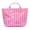 Pink, variant on Striped Tote Bag for Women Stylish Lightweight Commuting Handbag Large Capacity Portable Handbag for Beach Pool Pink and Green