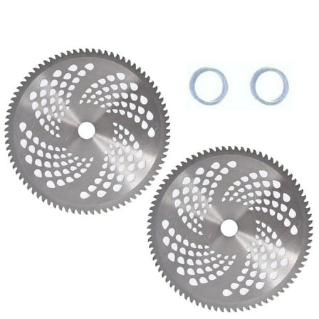 2-Pack 10Inch 60T Carbide Tip Brush Blades for Cutting Wood Bush and Shrubs Most Petrol Brush Cutters