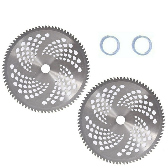 2-Pack 10Inch 60T Carbide Tip Brush Blades for Cutting Wood Bush and Shrubs Most Petrol Brush Cutters
