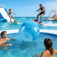 thumbnail image 1 of CaiYueKe 9 Inch PVC Inflatable Colorful Beach Ball Summer Pool Party Outdoor Water Fun Game Toy for Adults Swimming Pool Beach Lake Marble Pattern Design Portable Durable Lightweight, 1 of 7