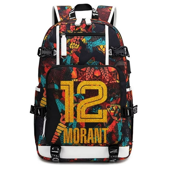 Basketball Player M-orant Multifunction Backpack Travel Taptop Daypack Fans Bag For Men Women (R-1)