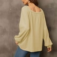 thumbnail image 4 of gakvbuo Fall Clothes For Women 2022 Trendy Business Casual Plus Size Tops For WomenWomens Fashion Solid Color Comfortable Loose T-Shirt Long Sleeves Blouse Casual Tops, 4 of 4