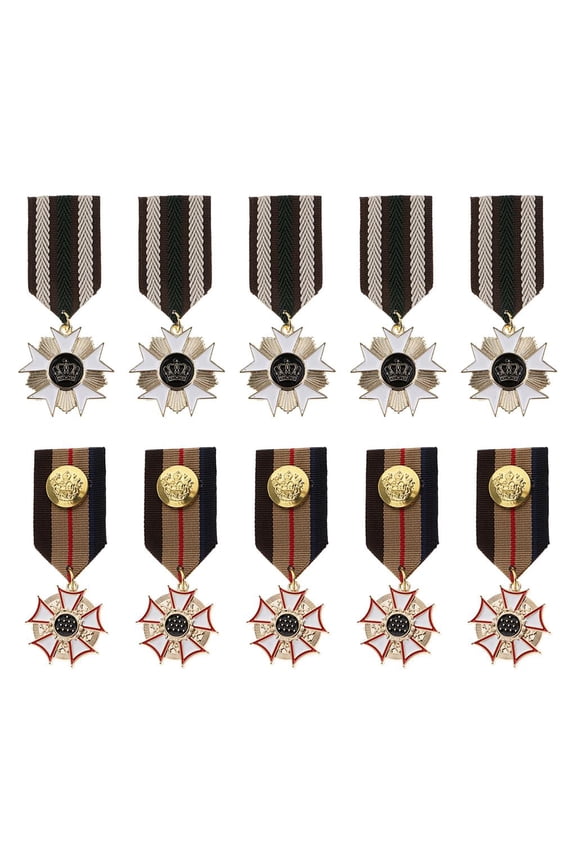 10Pieces Retro Style Fabric Badge Charms Brooch Pin Fancy Dress Costume Cosplay Uniform Corsage Jewelry