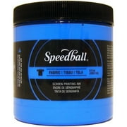 Speedball Art Products Fabric Screen Printing Ink Fluorescent, 8 oz, Blue