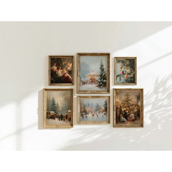 Victorian Art PrintsVillage Scenes Poster Decor Wall Art Wall Decor, Unframed Poster Size 8x12 F03.1.22l546