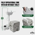 thumbnail image 2 of Hike Crew Portable Camping Sink & Toilet - 4.5 Gal Outdoor Sink & Travel Toilet W/5 gal Waste Tank, 2 of 8