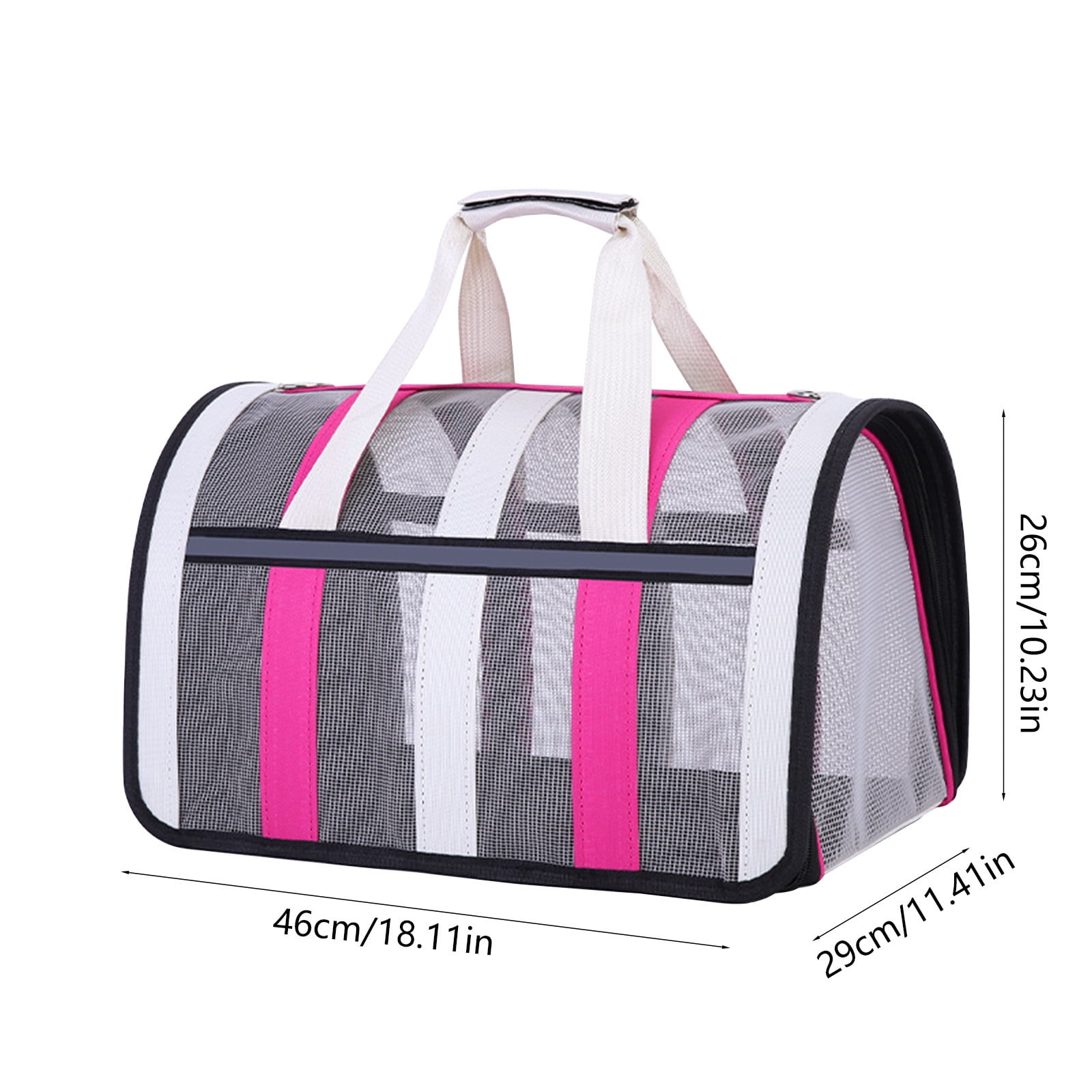 CCWADH Pet Carrier for Small Dogs, Cats, Puppy, Airline Approved Cat Carriers Dog Carrier Collapsible, Travel Handbag Bag for Cats Puppy(Hot Pink-L)