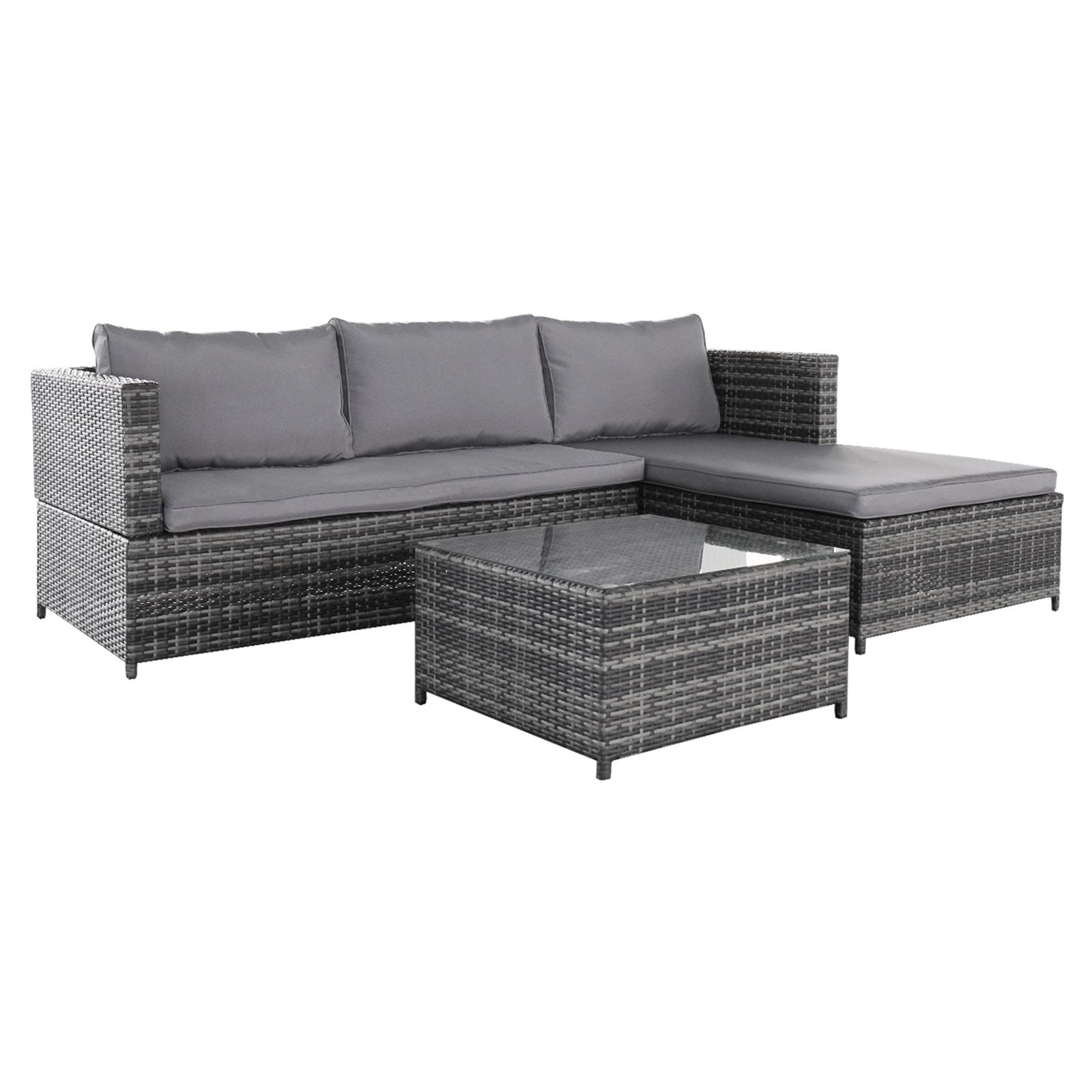 Better Garden Wicker 3 Piece Patio Sectional Conversation Set Better Garden Wicker 3 Piece Patio Sectional Conversation Set Com