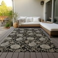 thumbnail image 6 of Addison Rugs Chantille Indoor/Outdoor Transitional Floral Black Washable Rectangle Rug, 9' x 12', 6 of 6