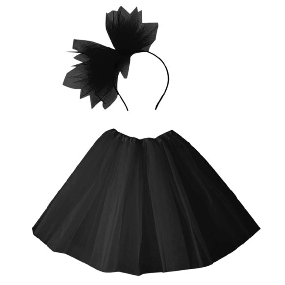 Huanglei Girls' Tutu Skirt Children's Ballet Tutu For Parties & Performance Half Skirt With Headband Set