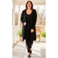thumbnail image 2 of Woman Within Plus Size Tall Stretch-Cotton Knit Pull-On Embroidered Leggings, 2 of 6