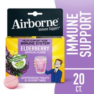 Airborne 1000mg Vitamin C, Elderberry, 20 Tablets