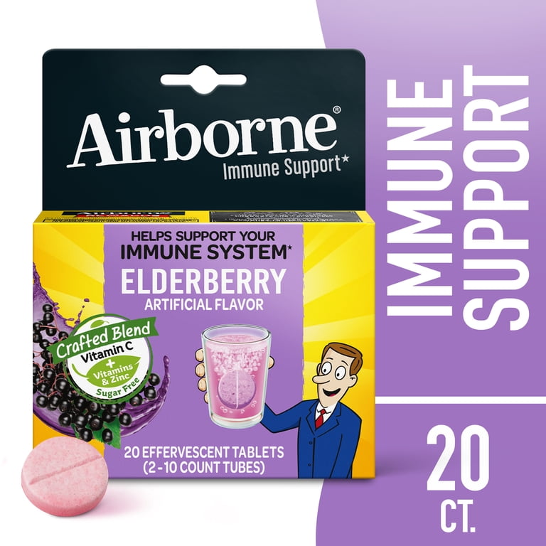 Airborne 1000mg Vitamin C, Elderberry, 20 Tablets photo 1