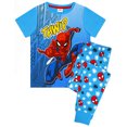 thumbnail image 2 of Marvel Unisex Kids Blue Short Sleeve Long Leg Pyjama Set, 2 of 7