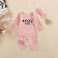 thumbnail image 2 of Ulanda My First Easter Baby Girl Outfit Carrot Bunny Romper Jumpsuit Ruffle 1st Easter One Piece Clothes (Light Pink, 0-3 Months), 2 of 7
