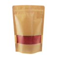 thumbnail image 2 of 100pcs 10x15cm Self-sealing Kraft Paper Bag With Window Resealable Kraft Stand Up Pouches Kraft Zip Lock Food Storage, 2 of 5