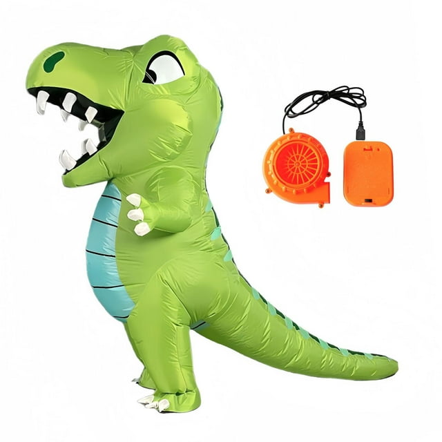 Disfraz de dinosaurio inflable con disfraz de dinosaurio de soplado de aire soplador para el festival , Para Niños