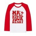thumbnail image 2 of KHONTS Kids Valentines Shirt Toddler Love Hearts Printed T-Shirt Long Sleeve Casual Tops Outfit Clothes,Size 2-14 Years Red1 100, 2 of 4