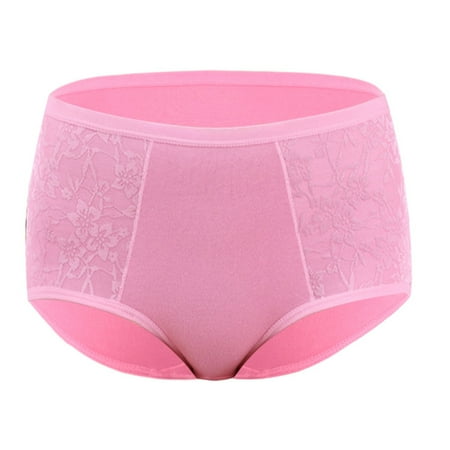 GHSOHS Womens Underwear Thongs Full Coverage Underwear for Women Breathable Lace Elastic Panties Mid Waist Sports Sports Briefs Cotton Crotch Seamless Underwear Hot Pink Panty Women s Underwear XL