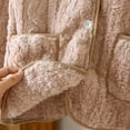 thumbnail image 5 of NAFUU Womens Fuzzy Pajamas Tops Winter Warm Coats Long Sleeve Button Down Sleepwear Shirts Thick Plush House Coats Cozy Flannel Outerwear Fashion Sleepwear, 5 of 8