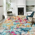thumbnail image 1 of 6x9Ft Modern Abstract Area Rug, Washable Non-Slip Soft Faux Wool Carpet for Living Room, Bedroom, Dining Room,Playroom, Office,Multicolor, 1 of 8