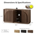 thumbnail image 6 of win2win 65.3" Mid-Century Modern Fluted Sideboard Buffet with Storage, Walnut, 6 of 9