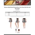 thumbnail image 2 of MixMatchy Women's Womens High Waisted Pleated Plain A-line Tennis Mini Skirt with Back Zipper, 2 of 6