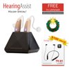 HEARING ASSIST HA-802 + FREE Wireless TV Listener! Bluetooth Rechargeable BTE Hearing Aids (Beige) + TV Listener & Hearing Amplifier