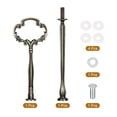 thumbnail image 4 of Uxcell 1 Set Cake Tray Stand Handle Plate Hardware Fitting, 2-Tiers Flower Bronze, 4 of 7