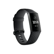 Fitbit Charge 3 - Graphite - activity tracker with sport band - black - monochrome - Bluetooth - 1.06 oz