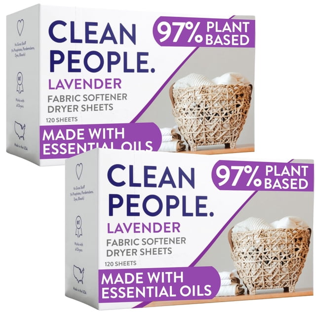 Sábanas suavizantes The Clean People Lavender, paquete de 240