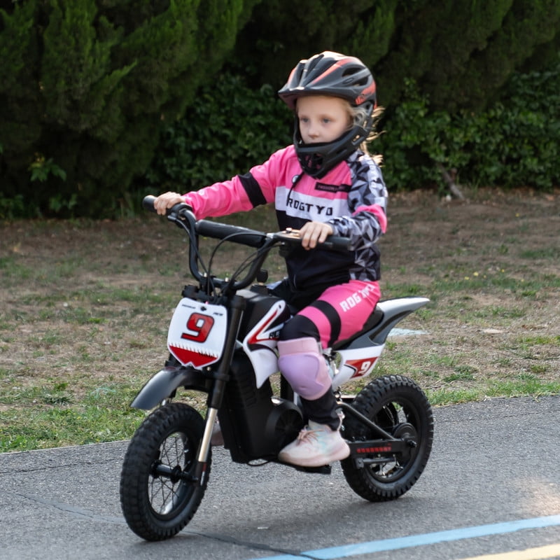 RCB R9XPro 36V Electric Dirt Bike for Kids,350W Electric Motorcycle,3 Speeds up to 15.5mph,10-mile Range,Ages 5+, Blue