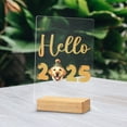thumbnail image 2 of Hello 2025 Labrador Retriever Celebrates Happy New Year Firework Balloon Acrylic Plaque Sign Ashwood Base Lab Dog Lover Gifts Home Desk Decor - 02024, 2 of 5