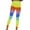 Yellow, variant on Women's Yoga Pants Rainbow Printed Full Length Pants Medium Waist Trousers Multicolor