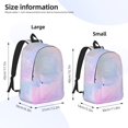 thumbnail image 2 of Bingfone Rainbow Print Canvas College Laptop Backpack, Large Capacity Lightweight College Bookbag Casual Daypack-Small, 2 of 5