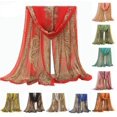 thumbnail image 1 of Foulard Longue en Mousseline Douce à Fleurs pour Femmes, Transparente, Châle/étole Enveloppant le Cou, Cadeau, 1 of 5